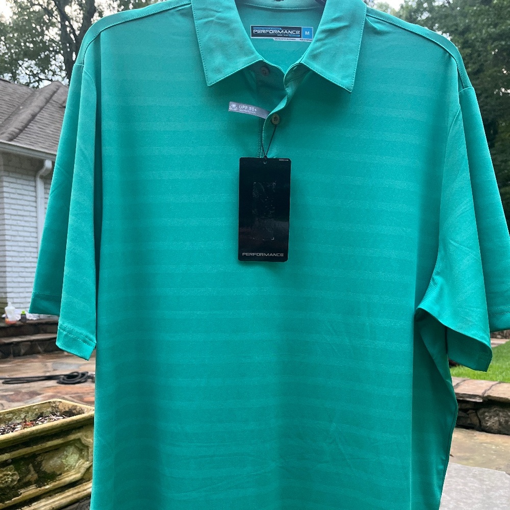 NWT Performance Green Golf Shirt - Picture 1 of 7